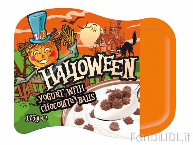 Yogurt Halloween , prezzo 0,49 &#8364; per 175 g, € 2,80/kg EUR.
