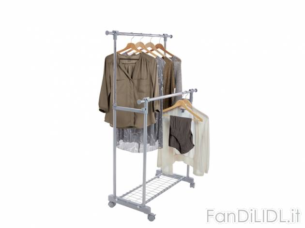 Stander appendiabiti doppio a rotelle Ordex, prezzo 22,99 &#8364; per Alla confezione ...