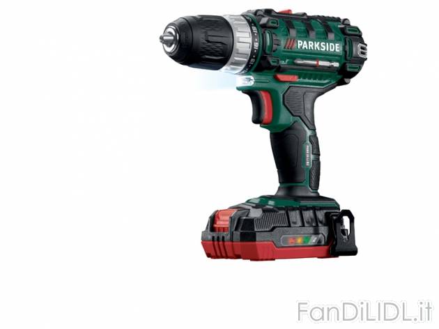 Trapano avvitatore ricaricabile Parkside, prezzo 49,99 &#8364; per Alla confezione ...