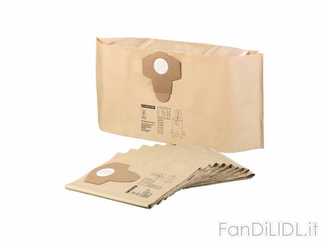 Sacchetti filtranti per aspirapolvere-liquidi Parkside, prezzo 7.99 € 
10 pezzi ...