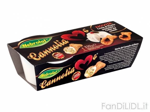 Cannoliamo , prezzo 3,99 &#8364; per 320-g-confezione, € 12,47/kg EUR. 
- ...