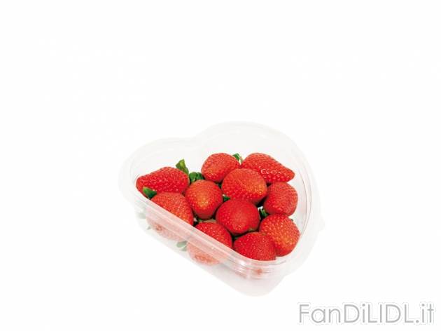 Fragole , prezzo 2,49 &#8364; per 340-g-confezione, 7,32/kg EUR. 
- In confezione ...