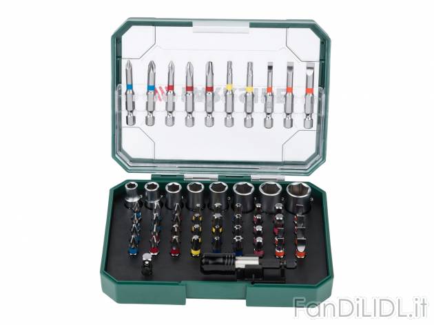 Set bit Parkside, prezzo 11.99 €  
56 o 71 pezzi
Caratteristiche

- VPA-5891