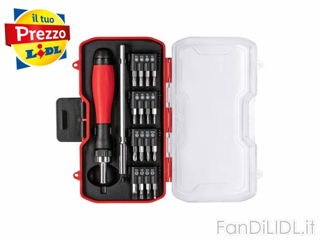 Set meccanica di precisione Parkside, prezzo 4.99 € 
38, 23, 18 o 8 pezzi
Caratteristiche

- ...