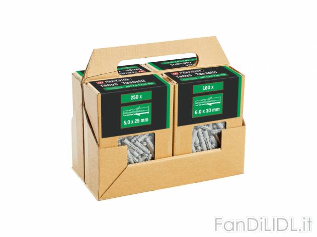 Set viti, tasselli o chiodi Parkside, prezzo 3.99 €  

Caratteristiche