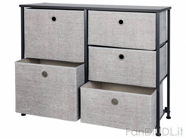 Mobile con 5 cassetti Livarno Living, prezzo 49.00 &#8364; 
- Cassetti con rivestimento ...