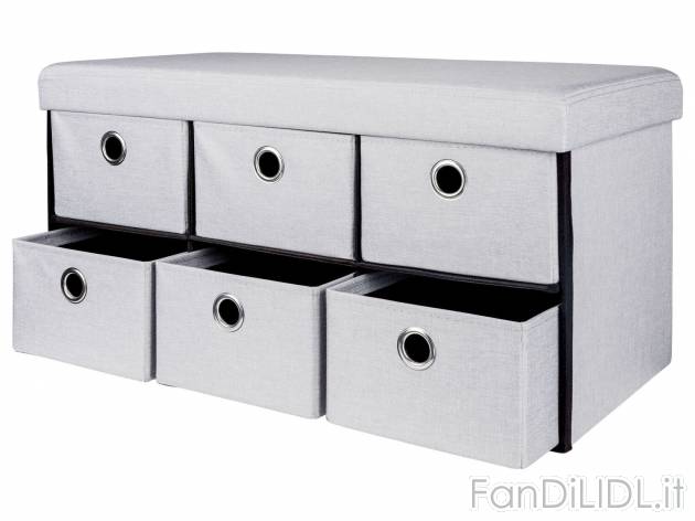 Cassapanca con 6 cassetti Livarno Living, prezzo 39.99 &#8364; 
- Con seduta ...