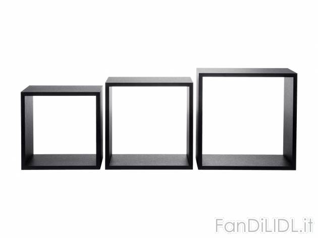 Set mensole a cubo Livarno Living, prezzo 8.99 &#8364; 
3 pezzi 
- Da appendere
- ...