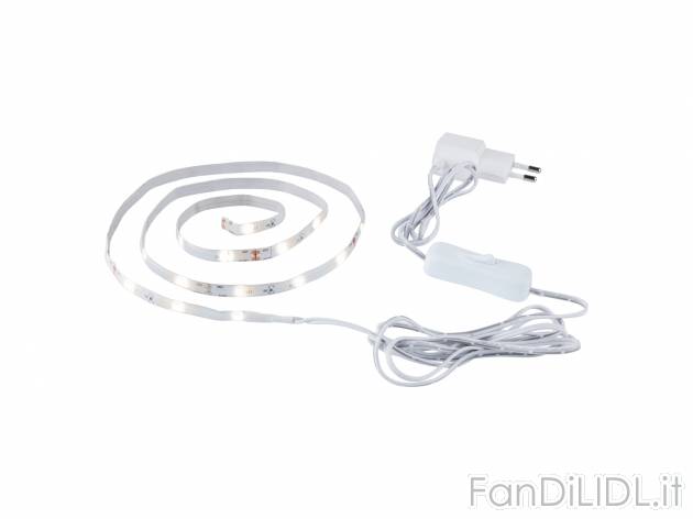Striscia luminosa LED Livarno Lux, prezzo 4.99 € 
1 m 
- Autoadesiva e accorciabile ...