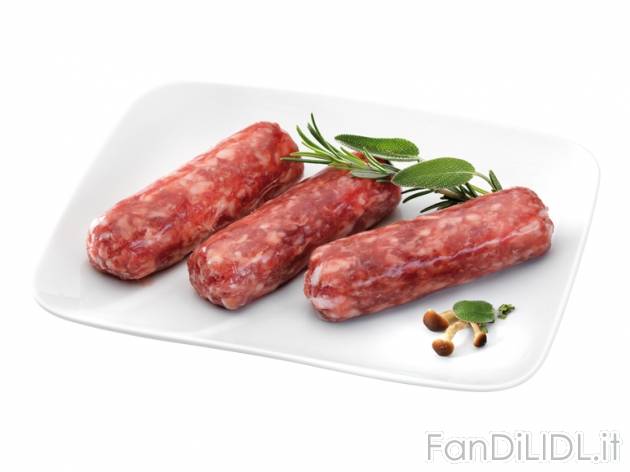 Salsiccia di suino alla toscana , prezzo 1,99 &#8364; per 480 g, € 4,15/kg ...