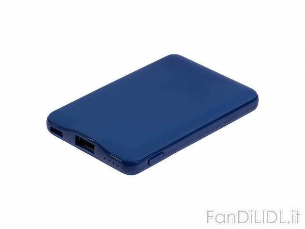 Powerbank Slim Silvercrest, prezzo 9.99 € 
5000 mAh 
- Con 
