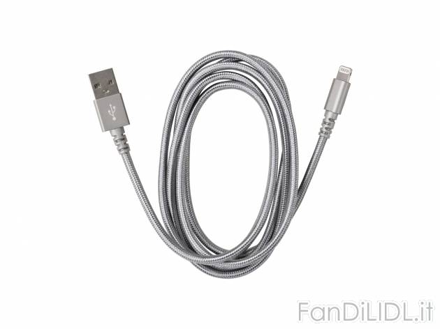 Cavo per ricarica e trasferimento dati Silvercrest, prezzo 4.99 € 
- Lunghezza: ...