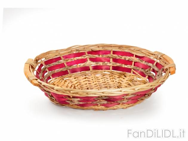 Cesto in vimini con manici, ovale o rettangolare , prezzo 3,99 &#8364; per Alla ...