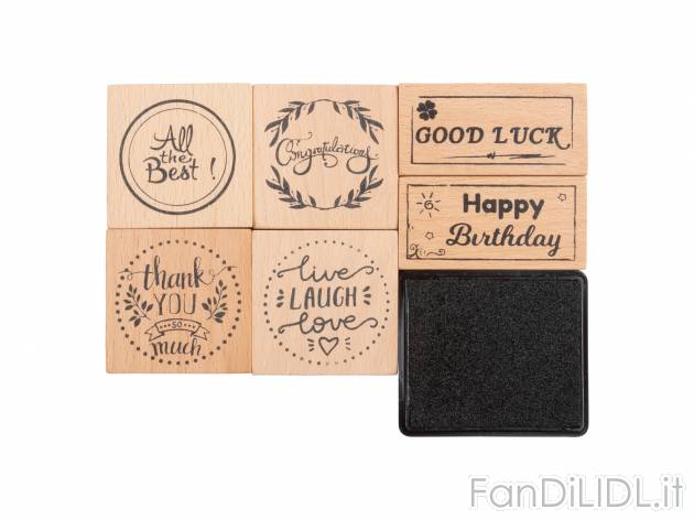 Set timbri in legno Crelando, prezzo 3.99 &#8364; 
7 o 29 pezzi
Caratteristiche

- ...