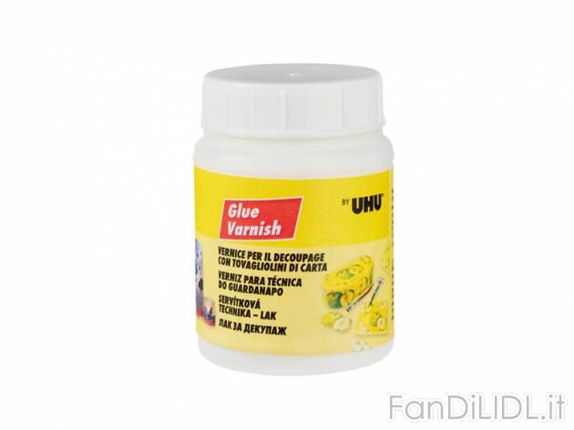 Vernice per decoupage o colla glitter , prezzo 3,99 &#8364; per Alla confezione ...