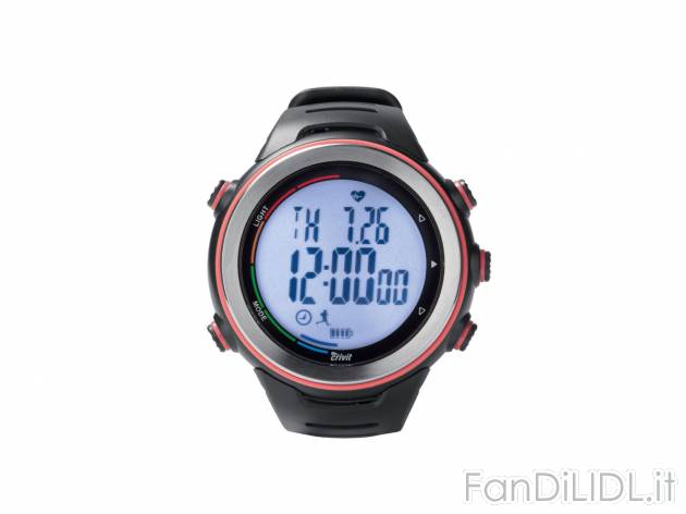 Orologio da polso con cardiofrequenzimetro e contapassi Crivit, prezzo 24.99 &#8364; ...
