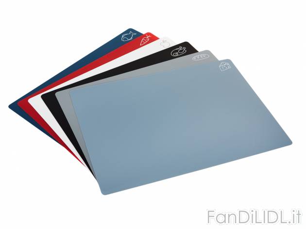 Tagliere da cucina Ernesto, prezzo 2.99 &#8364; 
6 pezzi 
- In plastica flessibile ...