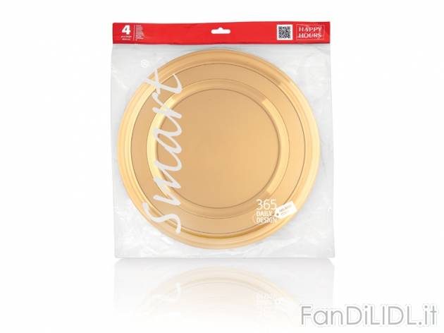 Piatti di plastica oro , prezzo 2,29 &#8364; per Alla confezione 
- &Oslash; ...