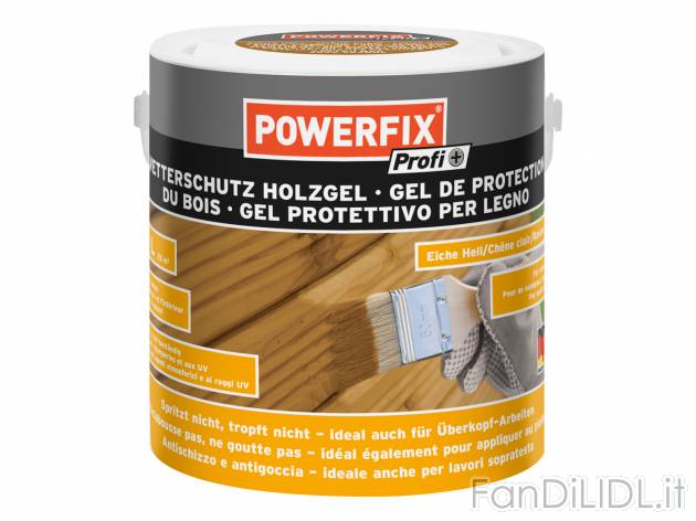 Gel protettivo per legno Powerfix, prezzo 9.99 &#8364; 
2,5 L 
- Per esterni ...