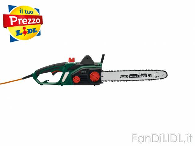 Motosega elettrica Parkside, prezzo 55.00 &#8364; 
- Interruttore di sicurezza ...