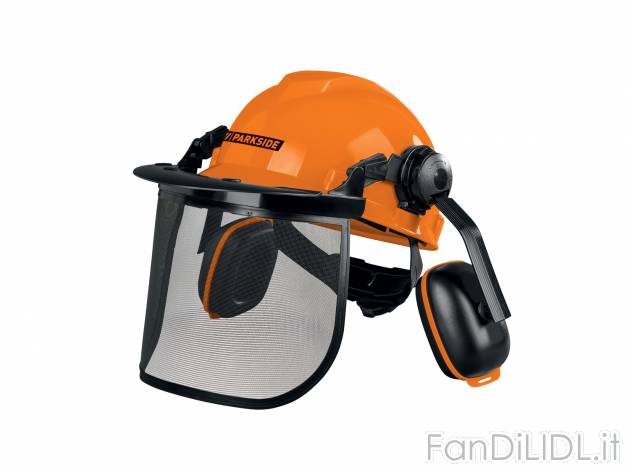 Elmetto protettivo forestale Parkside, prezzo 19.99 &#8364; 
- Manopola per ...