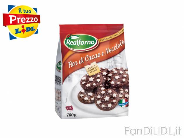 Fior di cacao e nocciole Realforno Prodotto-in-italia2, prezzo 1.11 € 
- Cacao ...