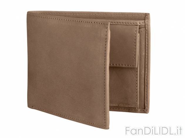 Portafoglio in pelle per uomo Livergy, prezzo 9,99 &#8364; per Alla confezione ...