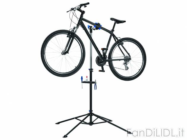 Cavalletto portabici Crivit, prezzo 29.99 &#8364; 
- Colonna centrale regolabile ...
