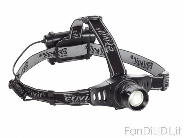 Lampada frontale a LED Crivit Sports, prezzo 9,99 &#8364; per Alla confezione ...
