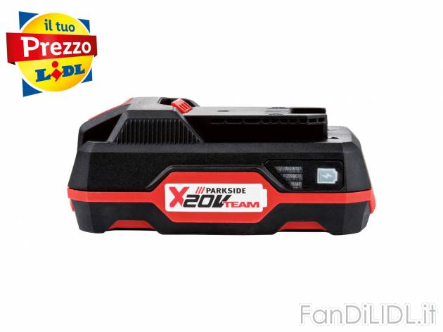 Batteria 2Ah Parkside, X20VTeam, prezzo 14.99 € 
- Compatibile con tutte le batterie ...