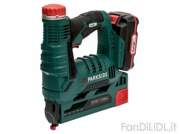 Pistola sparapunti ricaricabile Parkside, X20VTeam, prezzo 59.00 € 
- Azionamento ...