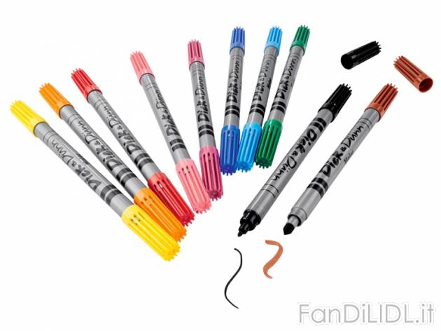 Pennarelli a doppia punta , prezzo 1,49 &#8364; per Alla confezione 
- Colore ...