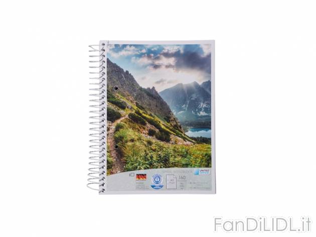 Blocco a spirale A5 United Office, prezzo 0,99 &#8364; per Alla confezione 
- ...