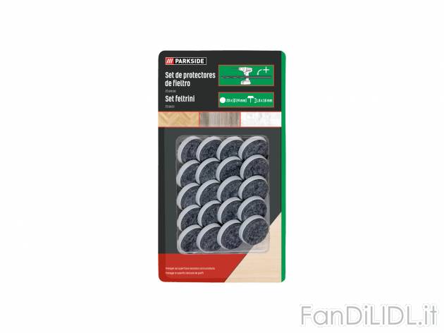 Set feltrini o pad protettivi Parkside, prezzo 1.99 €  

Caratteristiche