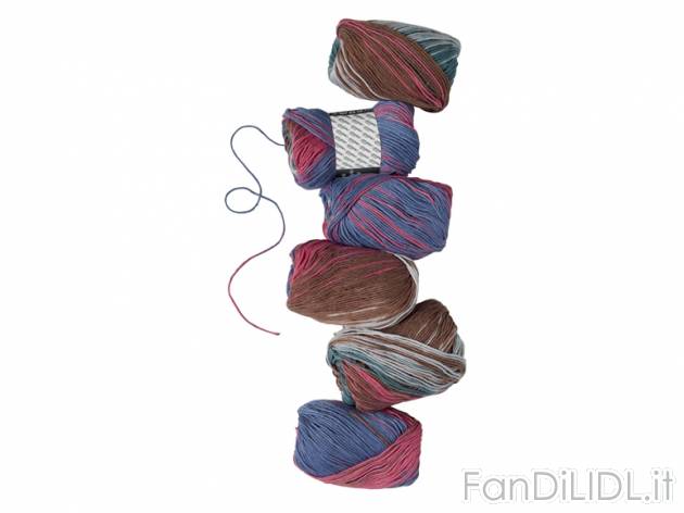 Filo per lavoro a maglia, 6x50 g , prezzo 7,99 &#8364; per Alla confezione