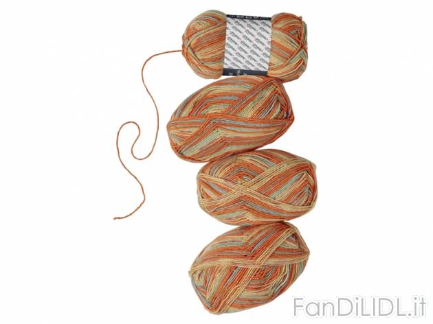 Filo per calze, 4x50 g , prezzo 4,99 &#8364; per Alla confezione 
- Materiale ...