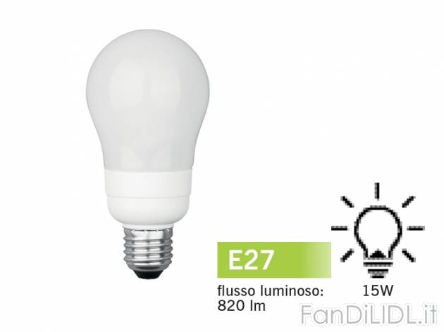 Lampadina a risparmio energetico , prezzo 2,99 &#8364; per Alla confezione 
- ...
