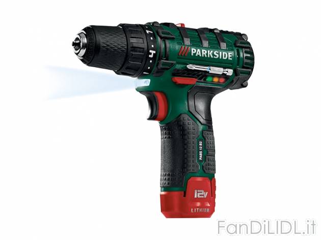 Trapano avvitatore ricaricabile Parkside, prezzo 39,99 &#8364; per Alla confezione ...