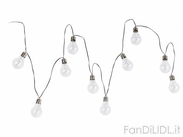 Catena luminosa ad energia solare Melinera, prezzo 14.99 € 
- 10 lampadine in ...