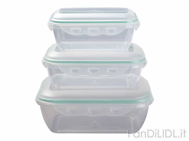 Set contenitori salvafreschezza Ernesto, prezzo 4.99 &#8364; 
3 pezzi 
- Quadrati: ...