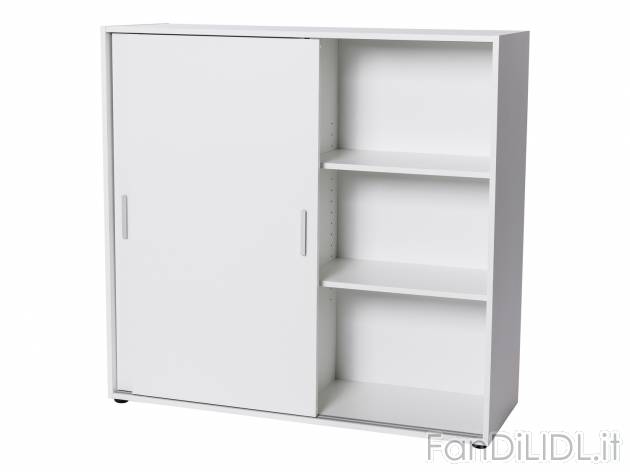 Mobiletto con ante scorrevoli Livarno Living, prezzo 59.00 € 
- 4 ripiani regolabili ...