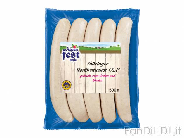 Thüringer Rostbratwurst IGP - Salsicce di carne suina originarie della Turingia ...