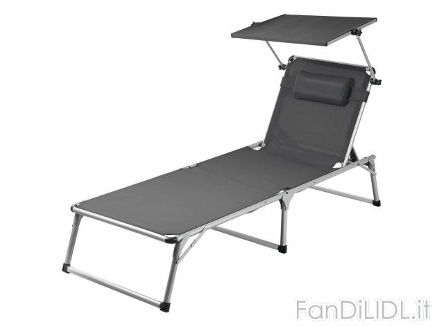 Lettino sdraio da giardino Florabest, prezzo 49.00 € 
- Schienale regolabile ...