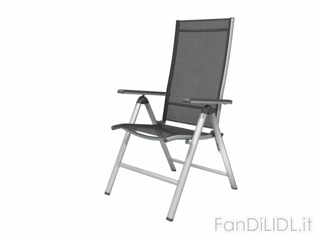 Sedia da giardino Florabest, prezzo 39.99 € 
- Schienale regolabile in 7 posizioni
- ...