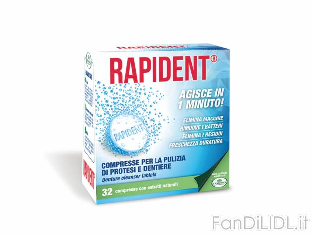 Compresse per la pulizia di protesi e dentiere , prezzo 1.95 &#8364; per 32 compresse