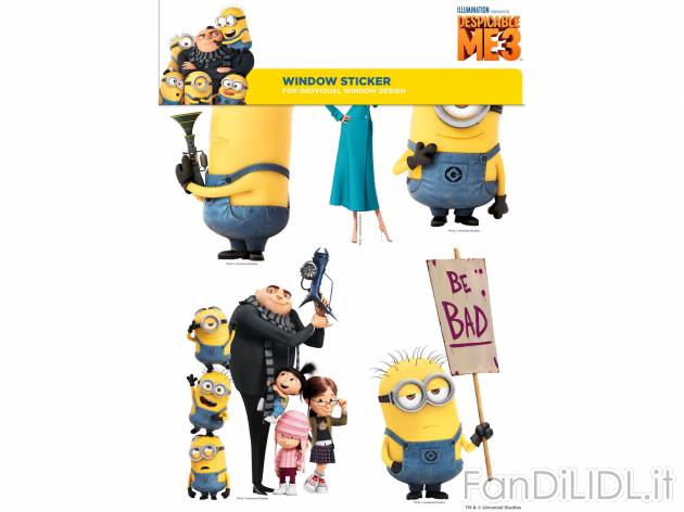 Adesivi per finestre o pareti &quot;Minions&quot; , prezzo 3.49 &#8364; ...