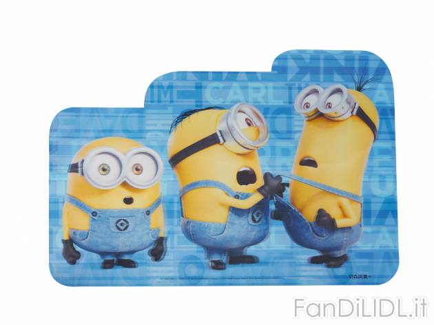 Set portamerenda, set stoviglie per bambini o tovaglietta &quot;Minions&quot; ...