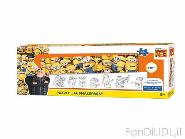 Sagome da disegno, puzzle da colorare o figure da colorare &quot;Minions&quot; ...