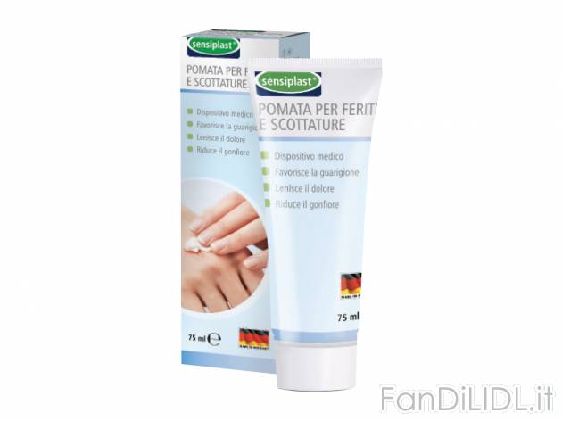 Pomata per ferite e scottature, cerotto spray o spray emostatico per ferite Sensiplast, ...