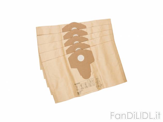 Sacchetti filtranti per aspirapolvere-liquidi Parkside, prezzo 8.99 € 
12 pezzi ...